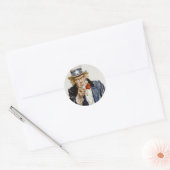 Uncle Sam Ronde Sticker (Envelop)
