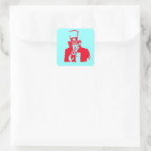 Uncle Sam (Rood) op Sticker (Tas)