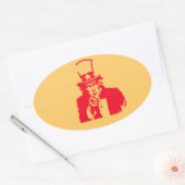 Uncle Sam (Rood) op Sticker (Envelop)