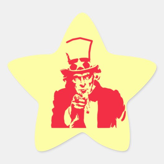 Uncle Sam (Rood) op Sticker (Voorkant)