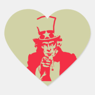 Uncle Sam (Rood) op Sticker