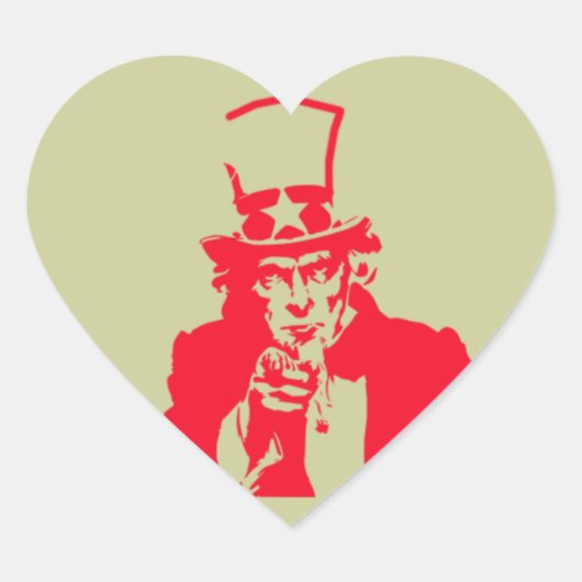 Uncle Sam (Rood) op Sticker (Voorkant)