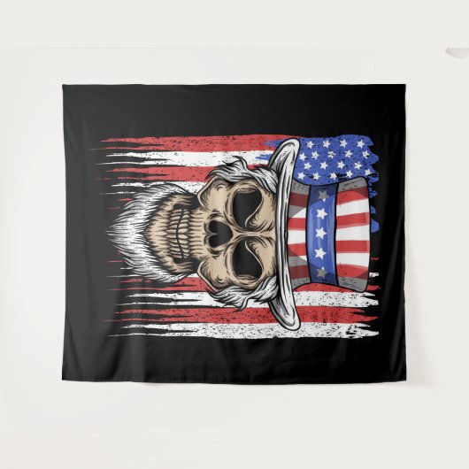 Uncle Sam Skull Wandkleed (Voorkant (horizontaal))