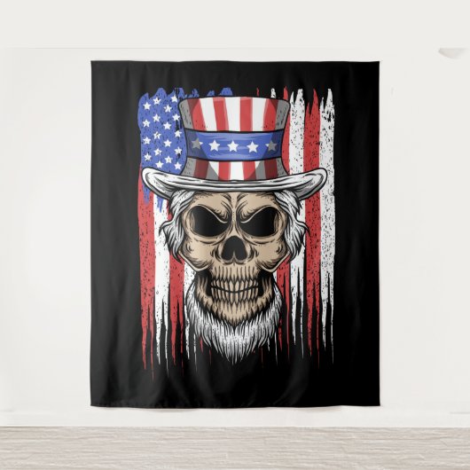Uncle Sam Skull Wandkleed (Voorkant)