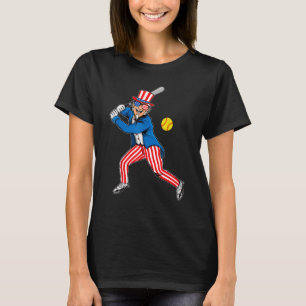 Uncle Sam Softball Amerikaanse vlag Onafhankelijkh T-shirt
