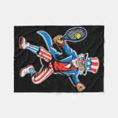 Uncle Sam Softll American Flag Usa Sport 4th Of Ju Fleece Deken (Voorkant (Horizontaal))