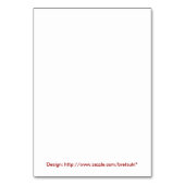 Uncle Sam Table Place Card Kaart (Achterkant)