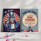 Uncle Sam US Military Going Away Party Kaart