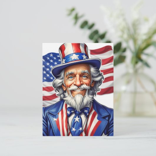 Uncle Sam USA Briefkaart (Staand voorkant)