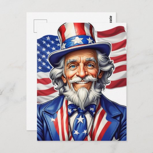 Uncle Sam USA Briefkaart (Voorkant / Achterkant)