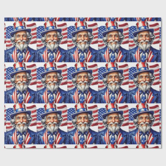 Uncle Sam USA Cadeaupapier (Vlak)