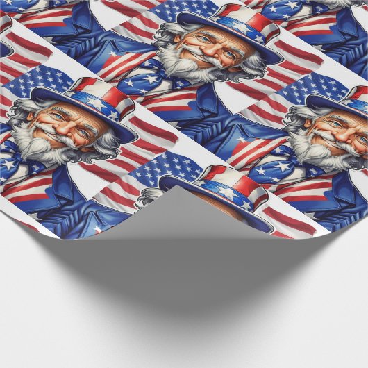 Uncle Sam USA Cadeaupapier (Hoek)