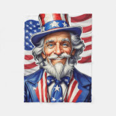 Uncle Sam USA Fleece Deken (Voorkant)