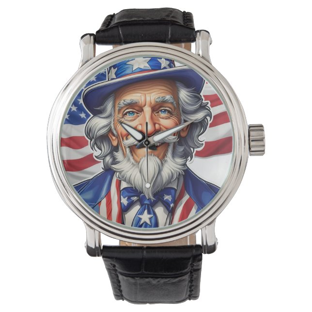 Uncle Sam USA Horloge (Voorkant)