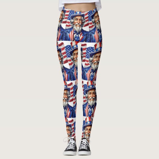 Uncle Sam USA Leggings (Voorkant)