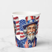 Uncle Sam USA Papieren Bekers (Achterkant)