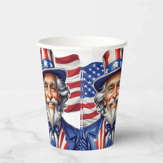 Uncle Sam USA Papieren Bekers (Rechts)