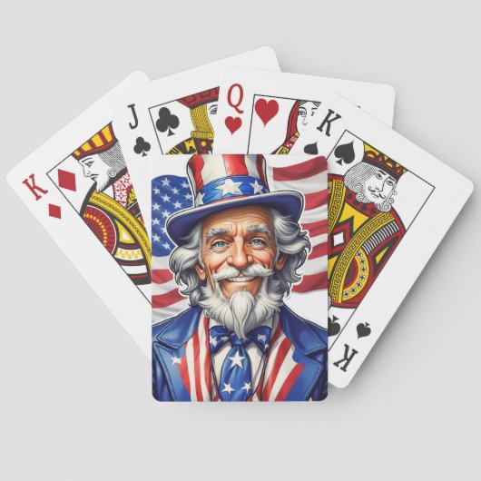 Uncle Sam USA Pokerkaarten (Achterkant)