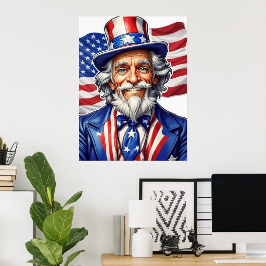 Uncle Sam USA Poster (Thuiskantoor)