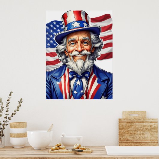 Uncle Sam USA Poster (Keuken)