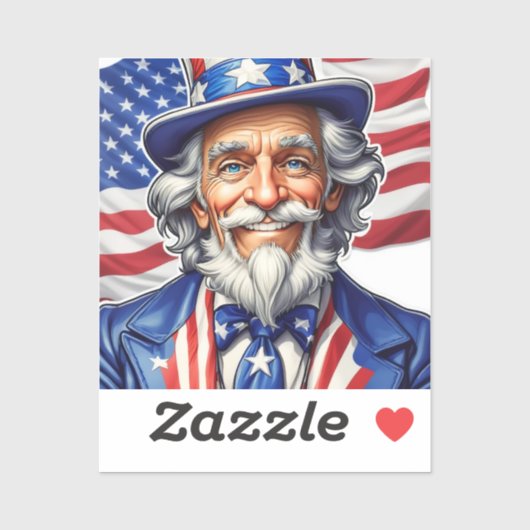 Uncle Sam USA Sticker (Vel)