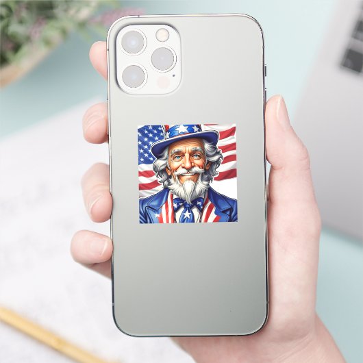 Uncle Sam USA Sticker (Telefoon)