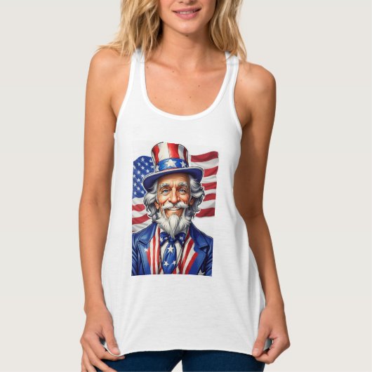 Uncle Sam USA Tanktop (Voorkant)