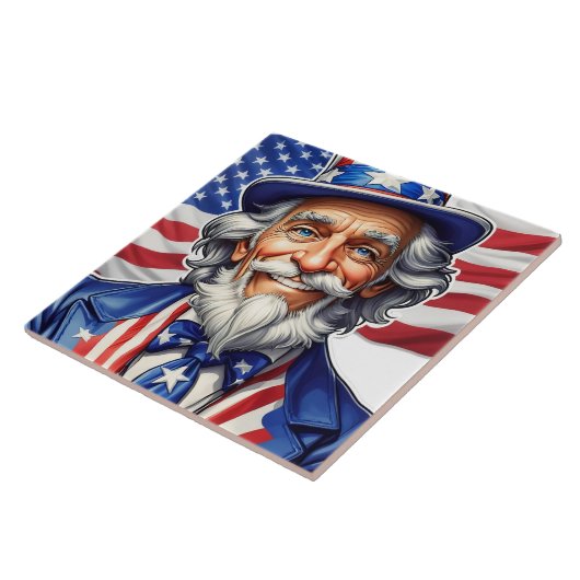 Uncle Sam USA Tegeltje (Zijkant)