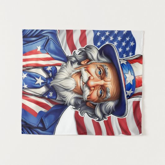 Uncle Sam USA Wandkleed (Voorkant (horizontaal))