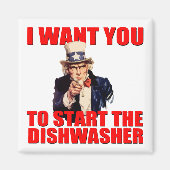 Uncle Sam Vaatwasser magneet (Voorkant)