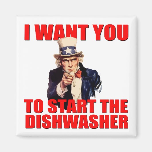 Uncle Sam Vaatwasser magneet (Voorkant)