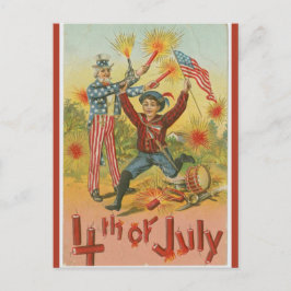  Uncle Sam vuurwerk vierde juli Briefkaart