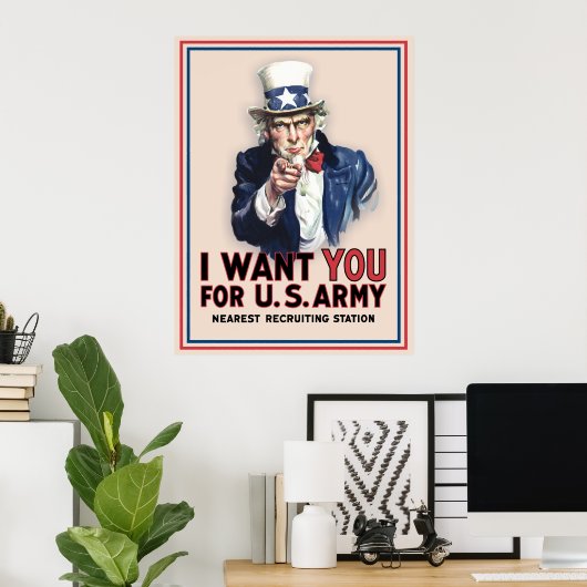 Uncle Sam werven Poster (Thuiskantoor)