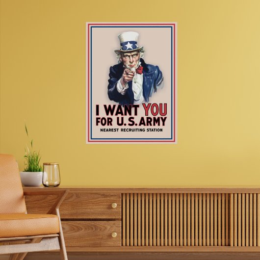 Uncle Sam werven Poster (Woonkamer 2)