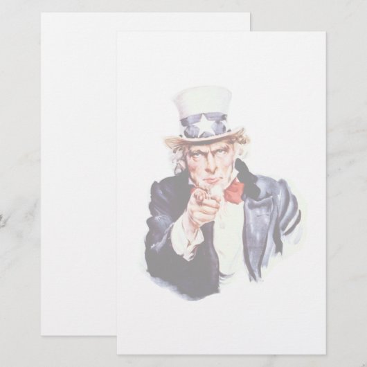 Uncle Sam wil je briefpapier (Voorkant / Achterkant)