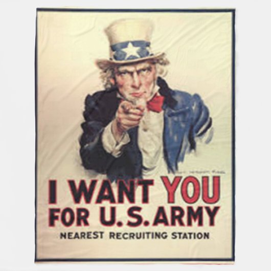 UNCLE SAM WILT U FLEECE DEKEN (Voorkant)