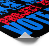 Uncle Sam zegt stop project 2025 stemming blauw Poster (Hoek)