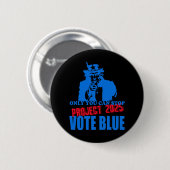 Uncle Sam zegt stop project 2025 stemming blauw Ronde Button 5,7 Cm (Voorkant /achterkant)