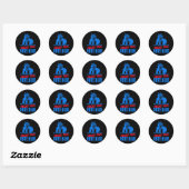 Uncle Sam zegt stop project 2025 stemming blauw Ronde Sticker (Vel)