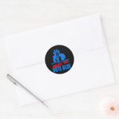 Uncle Sam zegt stop project 2025 stemming blauw Ronde Sticker (Envelop)