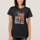 UNCLE SAM ZORGT NIET VOOR SNOWFLAKES Funny America T-shirt (Voorkant)