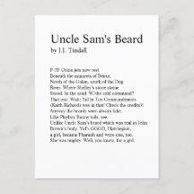 Uncle Sam's Beard Briefkaart