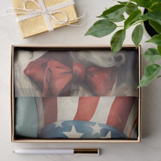 Uncle Sam's Patriottische Prowess Decoupage Papier (Geschenk)