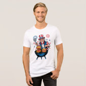 Uncle Sam's Star-Spangled BBQ Bash Tri-Blend Shirt (Voorkant volledig)