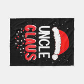 Uncle Santa Claus Christmas Matching Costume Fleece Deken (Voorkant (Horizontaal))