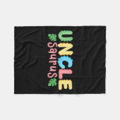 Uncle Saurus Kids Dinosaur Birthday Party Family M Fleece Deken (Voorkant (Horizontaal))