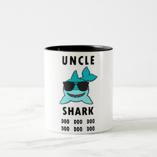 UNCLE SHARK Doo Doo Doo Tweekleurige Koffiemok