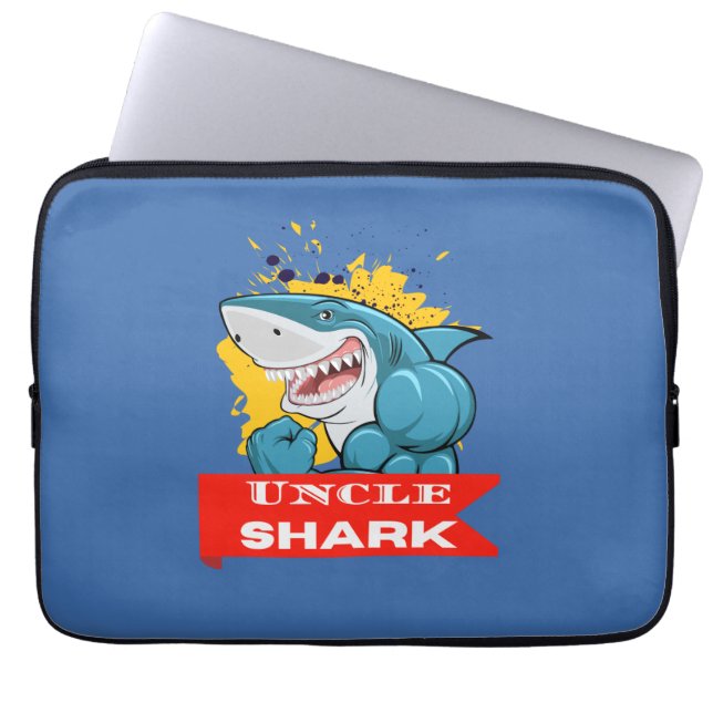 UNCLE SHARK LAPTOP SLEEVE (Voorkant)