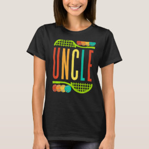 Uncle Tennis Racket Balls Mannen Sport Sport Man U T-shirt