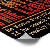 Uncle The Man The Myth The Bad Influence He Knows  Poster (Hoek)